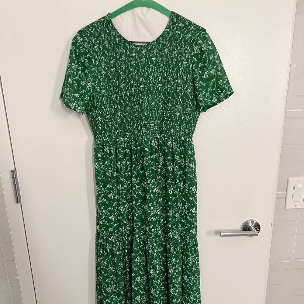 Green floral Zara Maxi